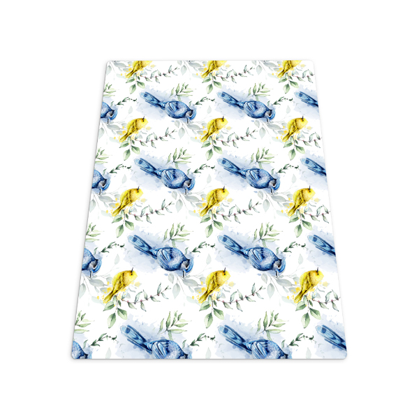 Tapis de chaise rectangulaire Oiseaux colorés