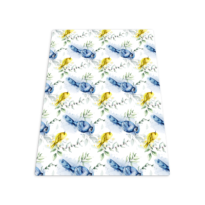 Tapis de chaise rectangulaire Oiseaux colorés