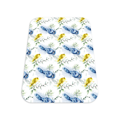 Tapis de chaise rectangulaire Oiseaux colorés