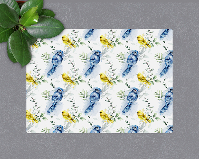 Tapis de chaise rectangulaire Oiseaux colorés