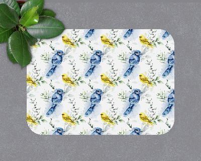 Tapis de chaise rectangulaire Oiseaux colorés