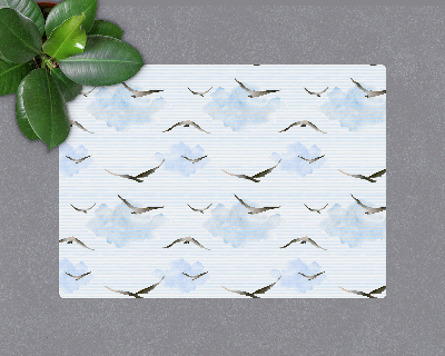 Tapis pour chaise de bureau Oiseaux dans le ciel bleu