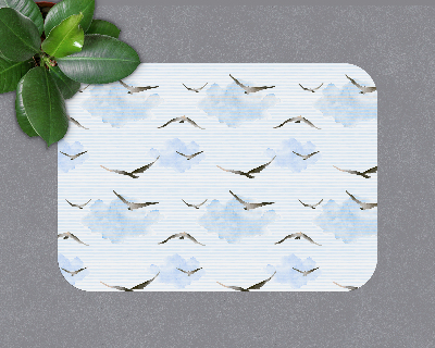 Tapis pour chaise de bureau Oiseaux dans le ciel bleu