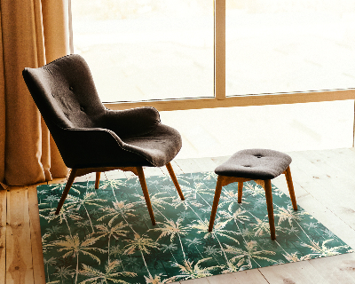 Tapis pour chaise de bureau Motif tropical de palmiers