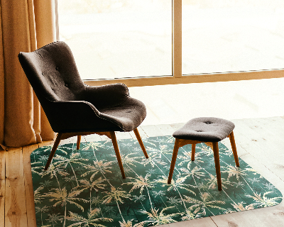 Tapis pour chaise de bureau Motif tropical de palmiers