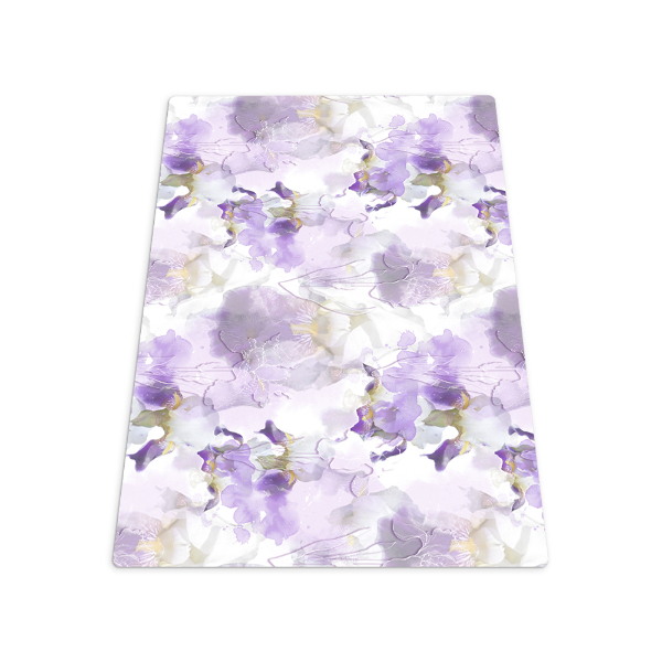 Tapis de chaise rectangulaire Aquarelle de fleurs violettes