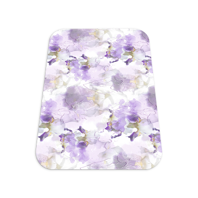 Tapis de chaise rectangulaire Aquarelle de fleurs violettes