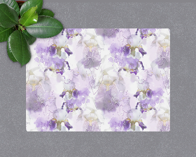 Tapis de chaise rectangulaire Aquarelle de fleurs violettes