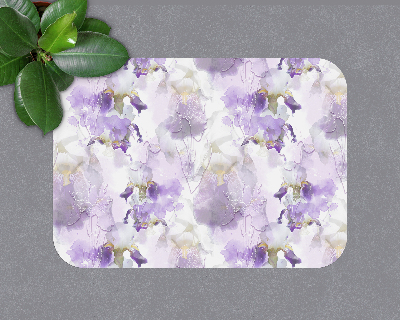 Tapis de chaise rectangulaire Aquarelle de fleurs violettes