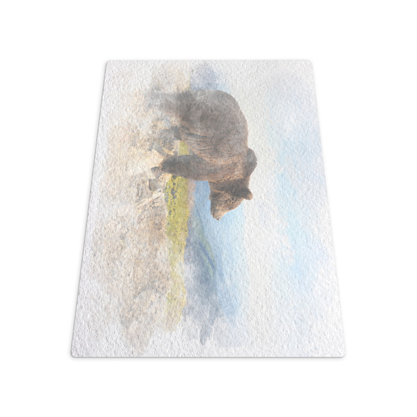 Tapis protection sol Ours aquarelle