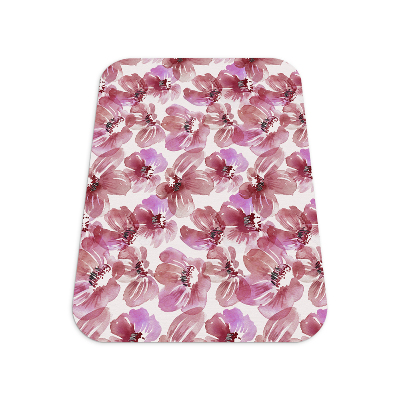 Tapis pour chaise de bureau Fleurs aquarelles colorées