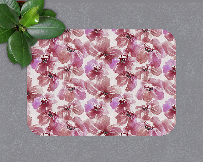 Tapis pour chaise de bureau Fleurs aquarelles colorées