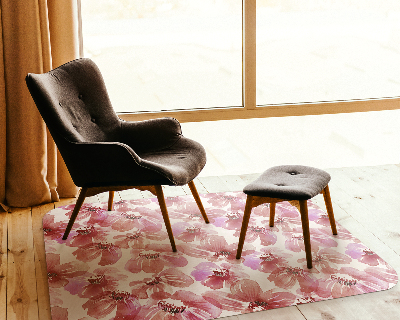 Tapis pour chaise de bureau Fleurs aquarelles colorées