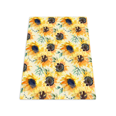 Tapis de chaise rectangulaire Tournesols dorés