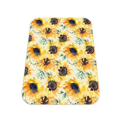 Tapis de chaise rectangulaire Tournesols dorés