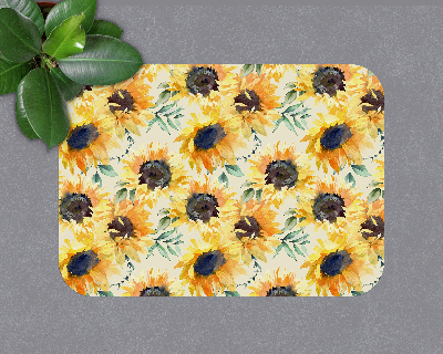 Tapis de chaise rectangulaire Tournesols dorés