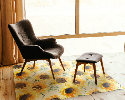 Tapis de chaise rectangulaire Tournesols dorés
