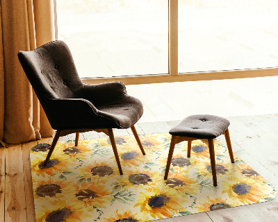 Tapis de chaise rectangulaire Tournesols dorés