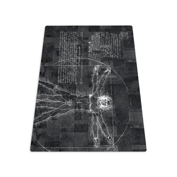 Tapis de chaise rectangulaire L'homme de vitruve