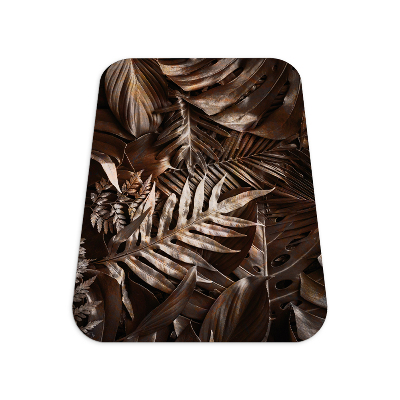 Tapis de chaise rectangulaire Feuilles de métal