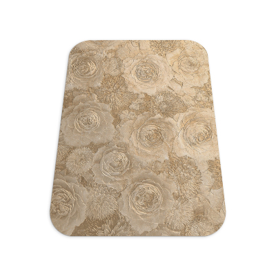 Tapis pour chaise de bureau Roses en relief