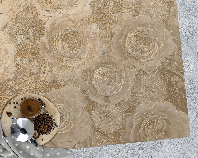 Tapis pour chaise de bureau Roses en relief
