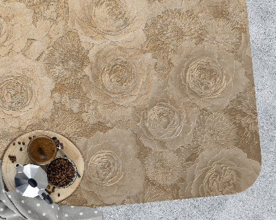 Tapis pour chaise de bureau Roses en relief