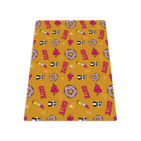 Tapis protection sol Doodle girly