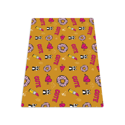 Tapis protection sol Doodle girly