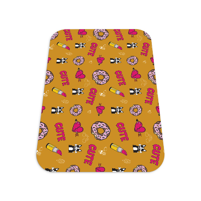 Tapis protection sol Doodle girly