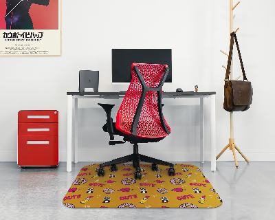Tapis protection sol Doodle girly
