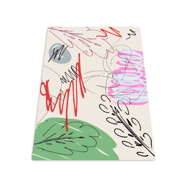 Tapis de chaise rectangulaire Gribouillage abstrait