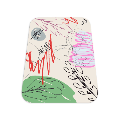 Tapis de chaise rectangulaire Gribouillage abstrait