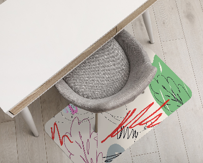 Tapis de chaise rectangulaire Gribouillage abstrait