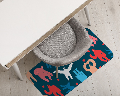 Tapis de chaise rectangulaire L'amour humain