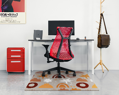 Tapis bureau rectangulaire Gribouillages pour enfants