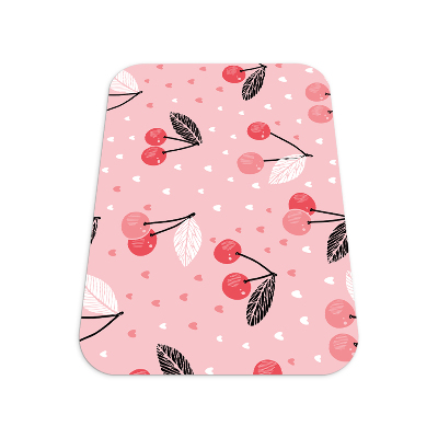 Tapis de chaise rectangulaire J'aime les cerises