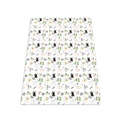 Tapis pour chaise de bureau Chats comiques