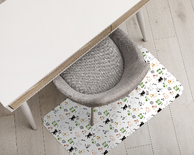 Tapis pour chaise de bureau Chats comiques