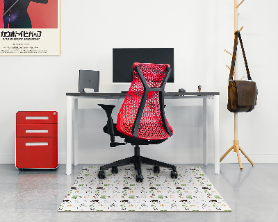 Tapis pour chaise de bureau Chats comiques