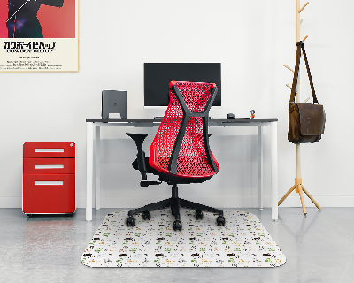 Tapis pour chaise de bureau Chats comiques