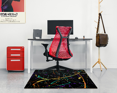 Tapis bureau rectangulaire Image tachée