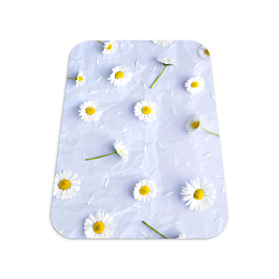 Tapis bureau rectangulaire Marguerites blanches