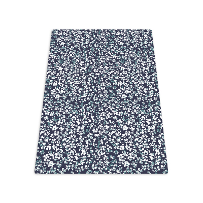 Tapis de chaise rectangulaire Petites marguerites blanches