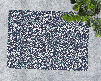 Tapis de chaise rectangulaire Petites marguerites blanches