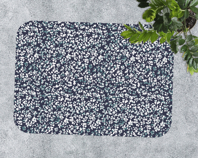 Tapis de chaise rectangulaire Petites marguerites blanches