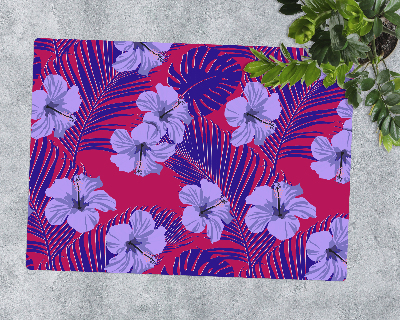 Tapis bureau rectangulaire Composition tropicale