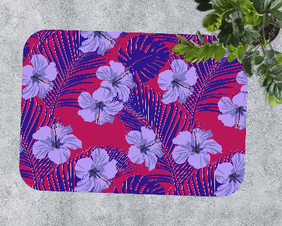 Tapis bureau rectangulaire Composition tropicale