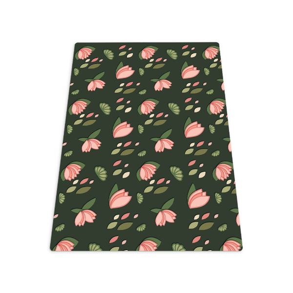 Tapis protection sol Nénuphars roses