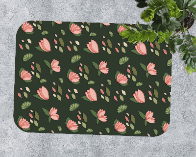 Tapis protection sol Nénuphars roses